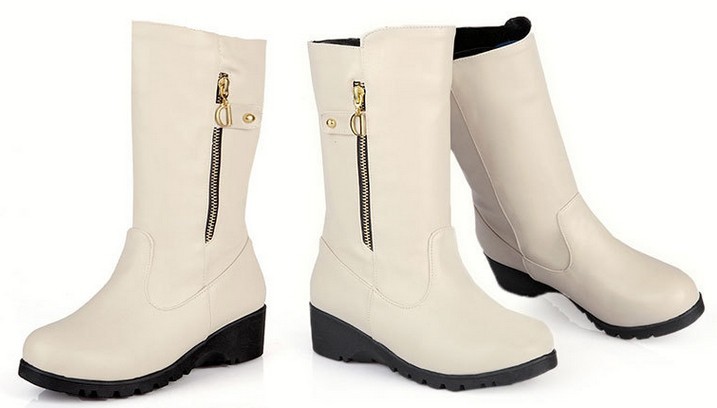 2014 New fashion Martin boots tricolor style leather boots warm women s autumn boots shoes snow