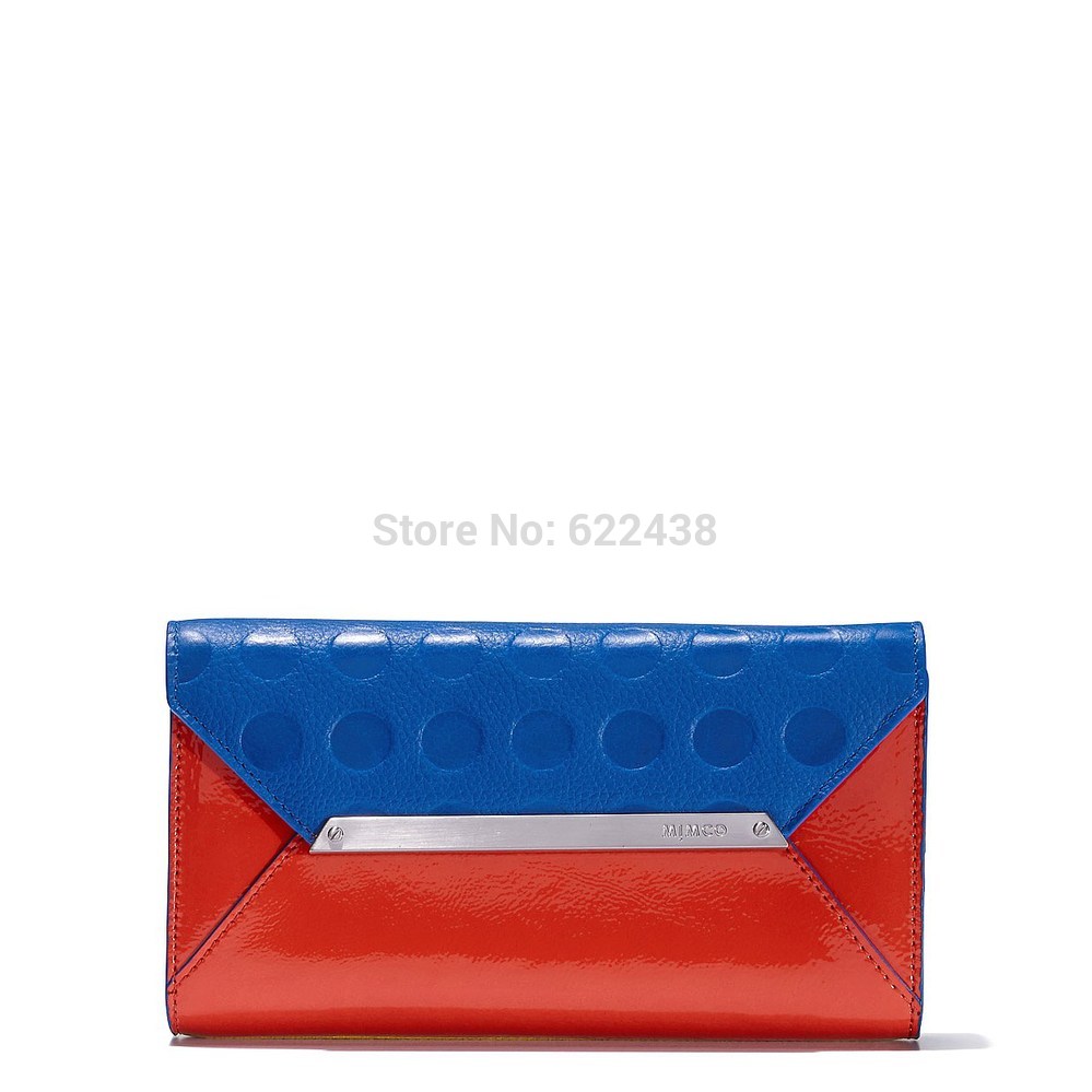 with small defect MIMCO ORIGAMI LARGE WALLET RRP 249 blue red