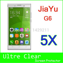 Ultra-clear Screen Protective Film for Jiayu G6 MTK6592 Octa Core 5.7inch lcd touch screen.5pcs Jiayu G6 screen protector.HOT