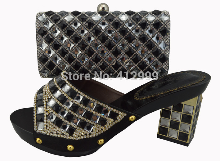 2014 Latest design real leather shoe and bag matching sandal shoe and bag with free shipping