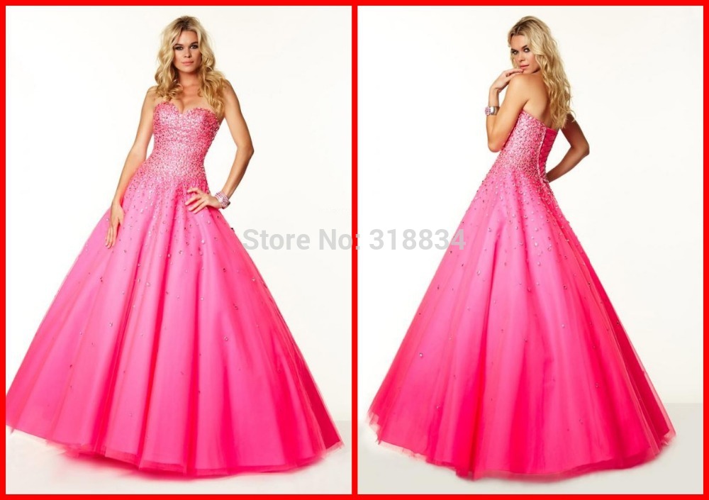 Fashion 2015 Ball Gown Quinceanera Dresses f 97034 High Quality Pink Tulle Sparkly Crystals Lace Up