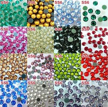Free Shipping SS10 500gross 72000pcs crystal DMC hot fix stone high quality hotfix stones dress decorations