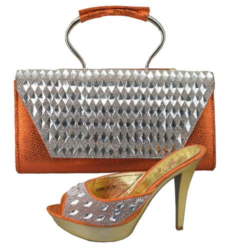most popular design ladies shoes and matching bags for party african pattern big stone shoes and