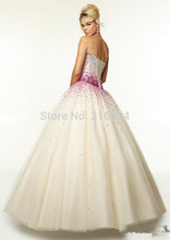 Romantic White Tulle Long Quinceanera Dresses 2015 f 97044 Corset Sparkly Crystals Strapless Neckline Lace Up