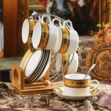 Four bone china mugs Fuou style suit afternoon tea cup and saucer cup English Set with
