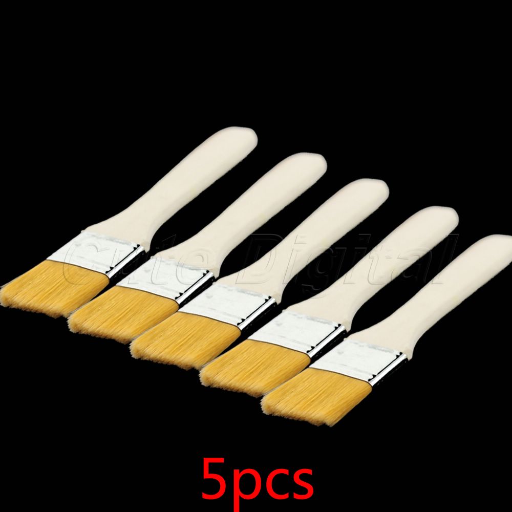 Wooden Handle Oil Painting Brush Set For Staining Painting Varnishing Wholesale 5PCS lot Natural Painting Bristle