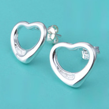 Brincos Pequenos Cute Heart 925 Sterling Silver bijoux Women Stud Earring christmas jewelry earrings ED2509