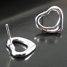 Brincos Pequenos Cute Heart 925 Sterling Silver bijoux Women Stud Earring christmas jewelry earrings ED2509