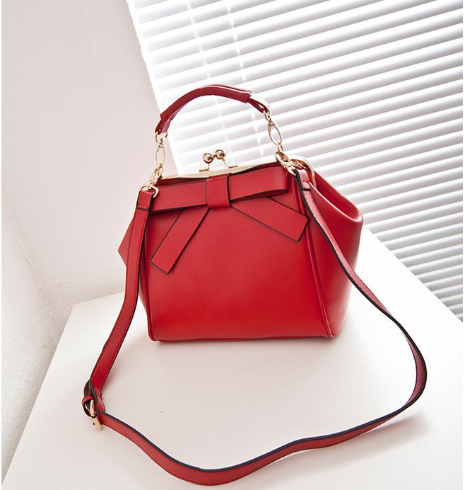 Hot New Fashion women Handbag fashion brand bag bow Shoulder Bag vintage Messenger Bag clip solid