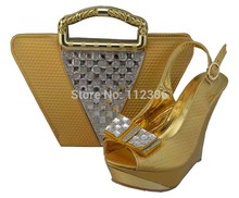 African shoes and matching bag for wedding and party. free shipping shoe and bag