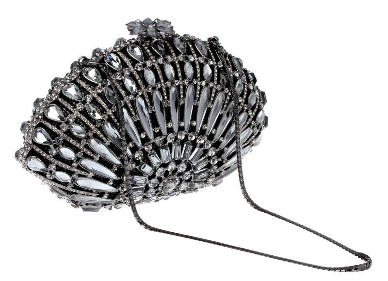 free shipping new 2014 Shell shape women clutch handbags crystal women bags chain 