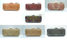 2014 NEW Style Luxury Crystal Woman Lady handbags Evening Bag Metal Chain Clutch Bride package Party