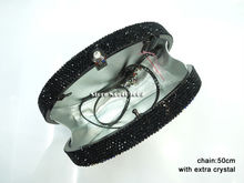 High end custom Colorful The OVAL crystal Evening bag handbag clutch High quality Metal cosmetic bag