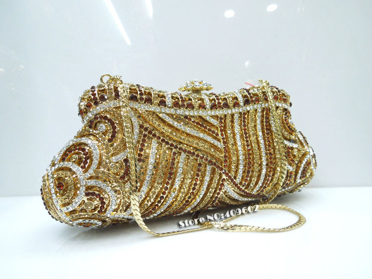 High end custom colorful crystal Evening bag handbag Party bag Clutch High quality Bride package 5