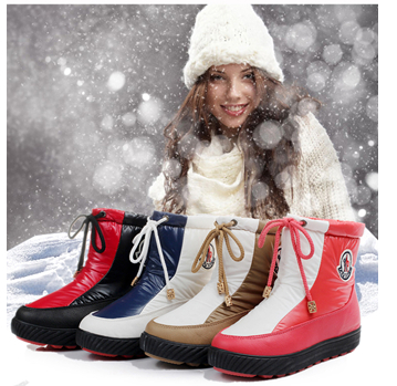  hot cakes2014 New Winter boots waterproof snow women s slip resistant medium leg boots female
