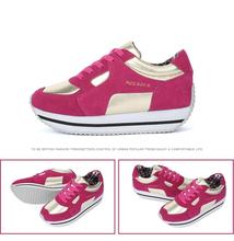 Platform Shoes Women Sneakers 2014 High Quality sport Shoes Fashion Leather Height Increasing Wedge Sneakers Free
