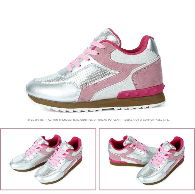 2014 New women sneakers suede leather platform weight loss shoes sports spring and autumn sneakers size