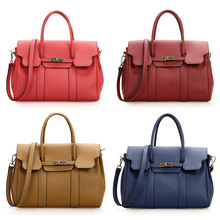 New Fashion Belt Buckle Genuine Leather Handbag Classic Women Messenger Bag Shoulder Bag Portable Satchel Bag