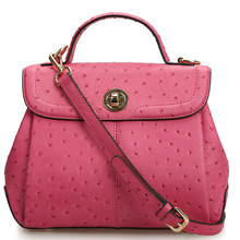 2014 free shipping factory direct sales ostrich grain 100 genuine leather cowhide five colours messenger handbags