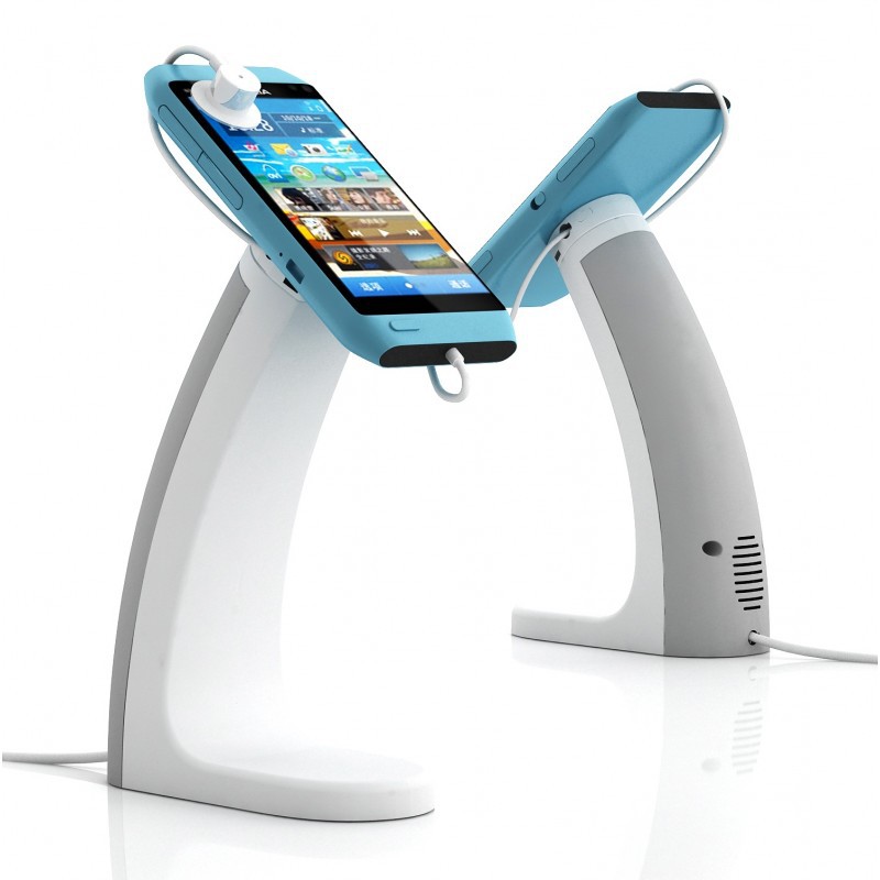 cell phone Security display stand with bulid in sensor alarm for phone/ tablet pc and chargeable 