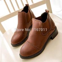 Free shipping Fashion boots for women 2014 autumn boots bullock style ankle boots Brown Black martin boots short boots shoes