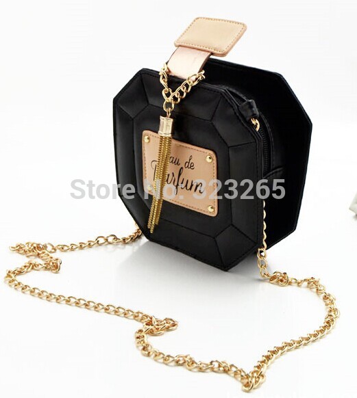 Hot selling Street beat perfume bottles chain bag shoulder bag diagonal small lozenge bag clutch 
