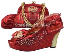Gorgeous Italian lady High heel shoes Item:JBo1-2 red.5 color matching with handbag sets for party