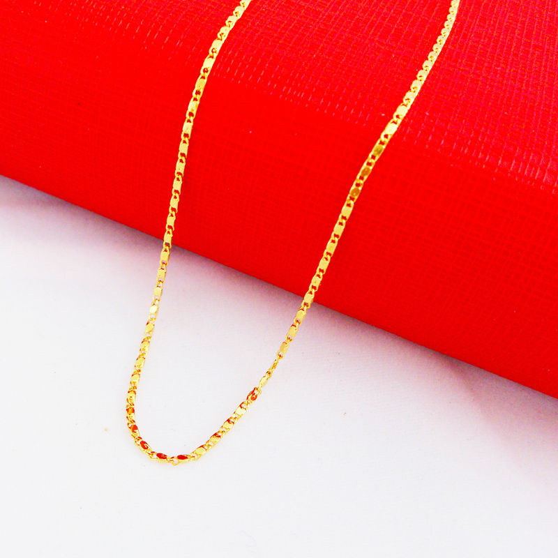 2014 New 24k Gold Necklaces Tiles Chain Fashion Men s Jewlery Free Shipping High Quality Wholesale