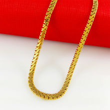 2014 New 24k Gold Flat Snake Chain Necklaces Free Shipping Party Accessories Fashion Men’s Jewlery High Quality Wholesale B024