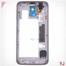 Original Mid Middle Frame Plate Bezel Cover Housing Case Camera Cover For Samsung Galaxy S5 SV