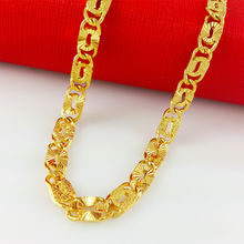 2014 New 24k Gold Necklaces Fashion Men’s Jewlery Free Shipping High Quality Fine Accessories Wholesale B032