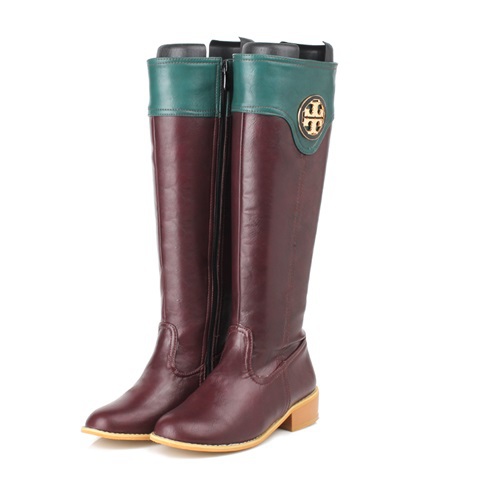 Women autumn fashion shoes knight knee high boots ladies pu leather winter motorcycle boots for women