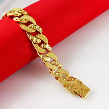 2014 New 24K Gold Bracelets Shiny Chain Hot Sale Fashion Women’s Girl’s Jewlery Fine Accessories Free Shipping Wholesale C039