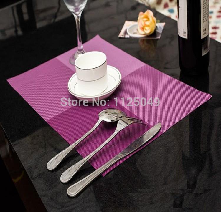 Waterproof Placemats Vintage PVC Insulation Plaid Dining Table Mats Pad Coaster