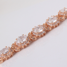 Engagement 18k gold plating bracelets white crystal zirconia lovely lady chain bracelet passionate gift free shipping