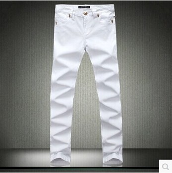 2014 новинка четыре сезона покупке классический отбортовывать дуньхуан горячая распродажа мужская мода белые джинсы