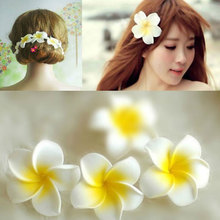 New Fashion  Women Girl Gift Hawaii Flower Corsages Brooch Pin Hair Clip Wedding Hair Jewelry head flower  free shipping