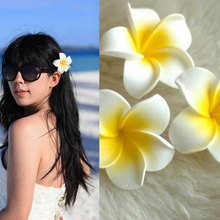 New Fashion Women Girl Gift Hawaii Flower Corsages Brooch Pin Hair Clip Wedding Hair accessory head