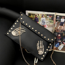 Free shipping 2014 new bones pattern women messenger bags party clutch women evening bags