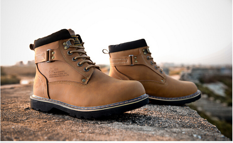 2014 NEW Winter Men Boots Martin Plus Velvet Boots Warm Cotton Casual Wear high top Boots