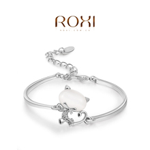 New Sell Wholesale ROXI Fashion Accessorie CZ Diamond Gold Plated with SWA Element Cat Opal Bracelet Love Gift for Women