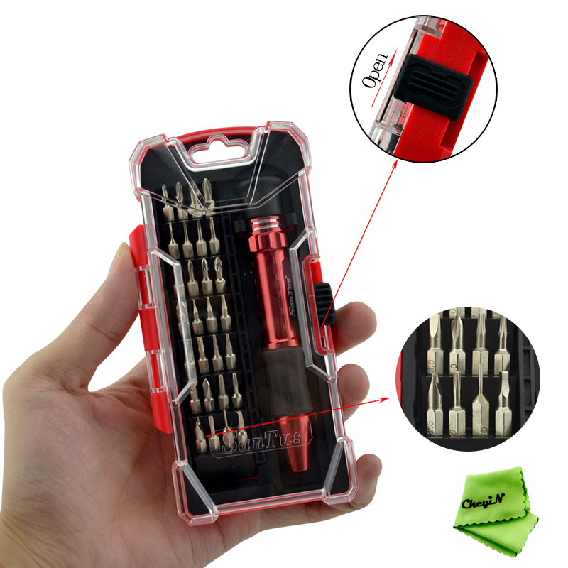 28 in 1 Repair Tools Kit Magnetic Precision Torx Screwdriver Set for Cell Phone iPad iPhone