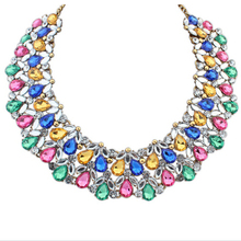 Star Jewelry New Choker Fashion Necklaces For Women 2014 Statement Luxury  Stone Crystal Imitation Diamond Necklace YW-01