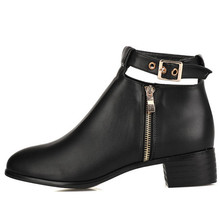 2015 New Ankle boots heels Autumn Shoes woman ZA Platform Brand Fashion Winter Designer Black High