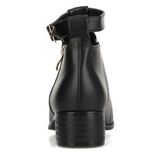 2015 New Ankle boots heels Autumn Shoes woman ZA Platform Brand Fashion Winter Designer Black High
