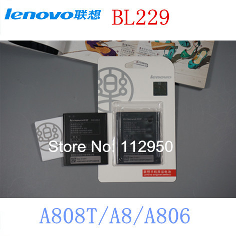 Original Lenovo BL229 2500mAh Battery accumulator for Lenovo A8 A808T A806 Smart Phone Retail package Free