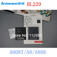 Original Lenovo BL229 2500mAh Battery for Lenovo A8 A808T A806 Smart Phone + Retail package + Free shipping