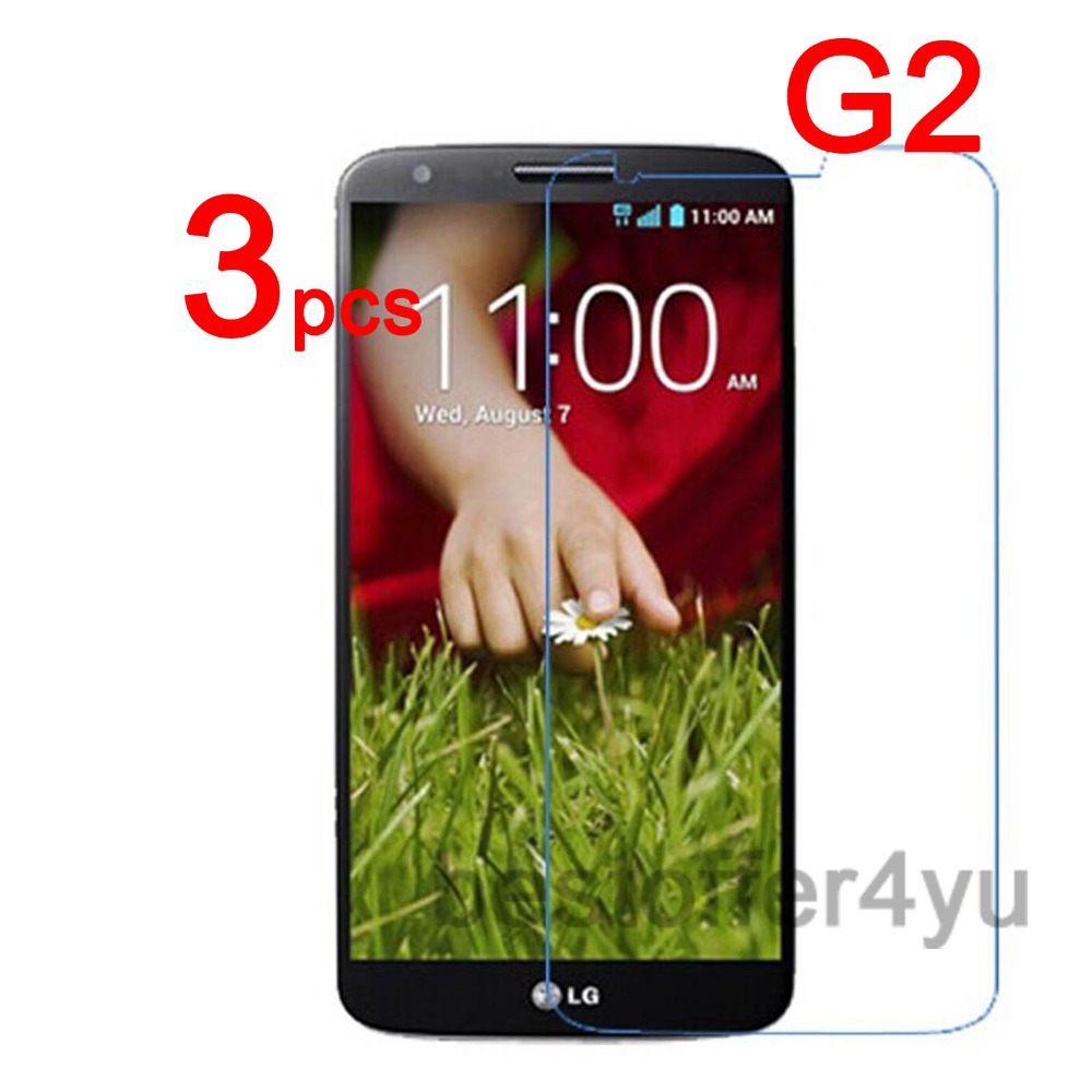 Anti Scratch LCD Screen Protector Guard Cover Protective Film For LG g2 D802 3pcs film 3pcs