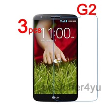 Anti- Scratch LCD Screen Protector Guard Cover Protective Film For LG g2 D802 (3pcs film + 3pcs cloth) + tracking