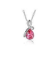 Hot Women Crystal Rhinestone Drop Chain Necklace Pendant For Women Jewelry Statement Bijouterie Accessories Gift